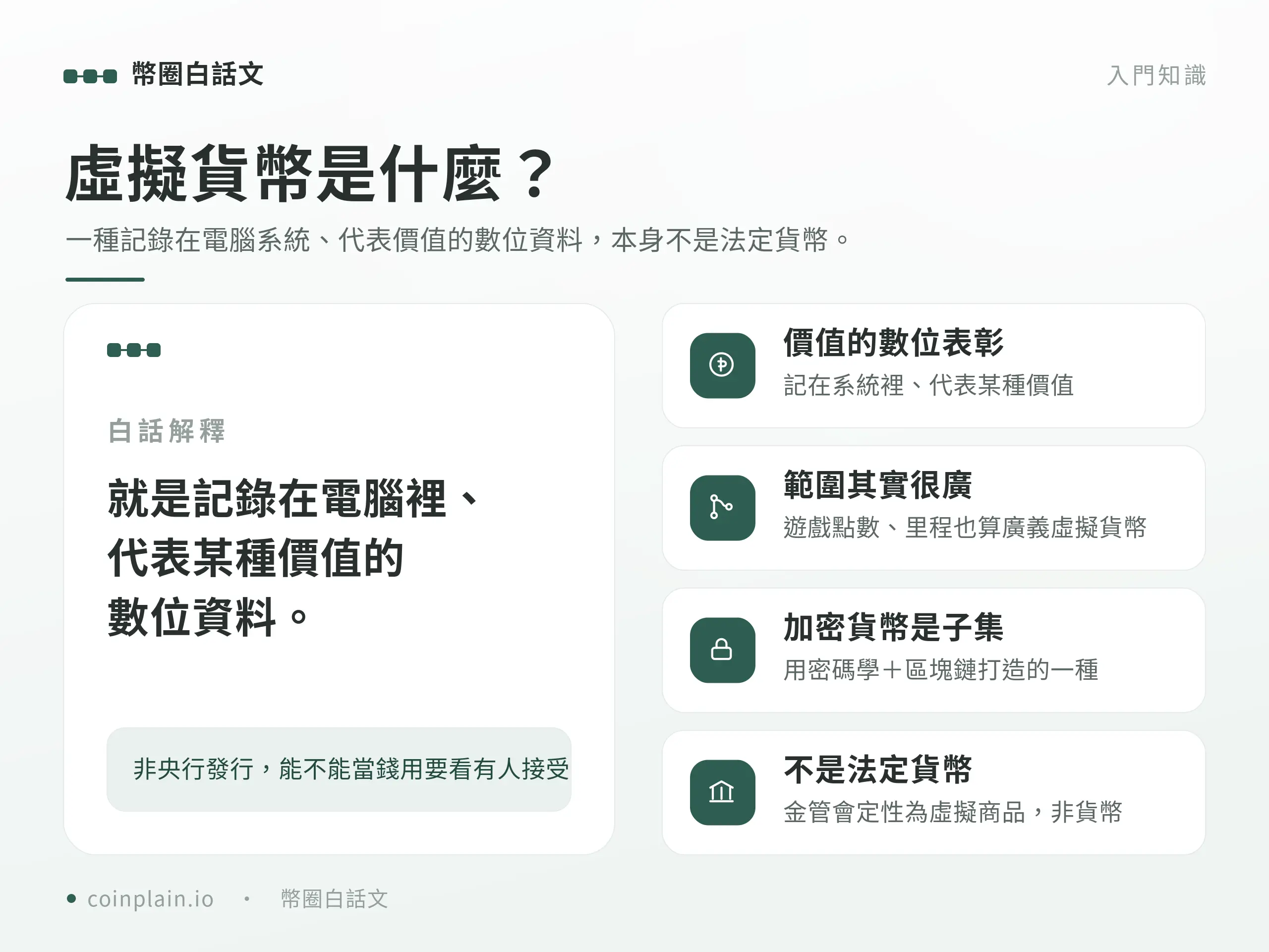 虛擬貨幣是什麼｜概念