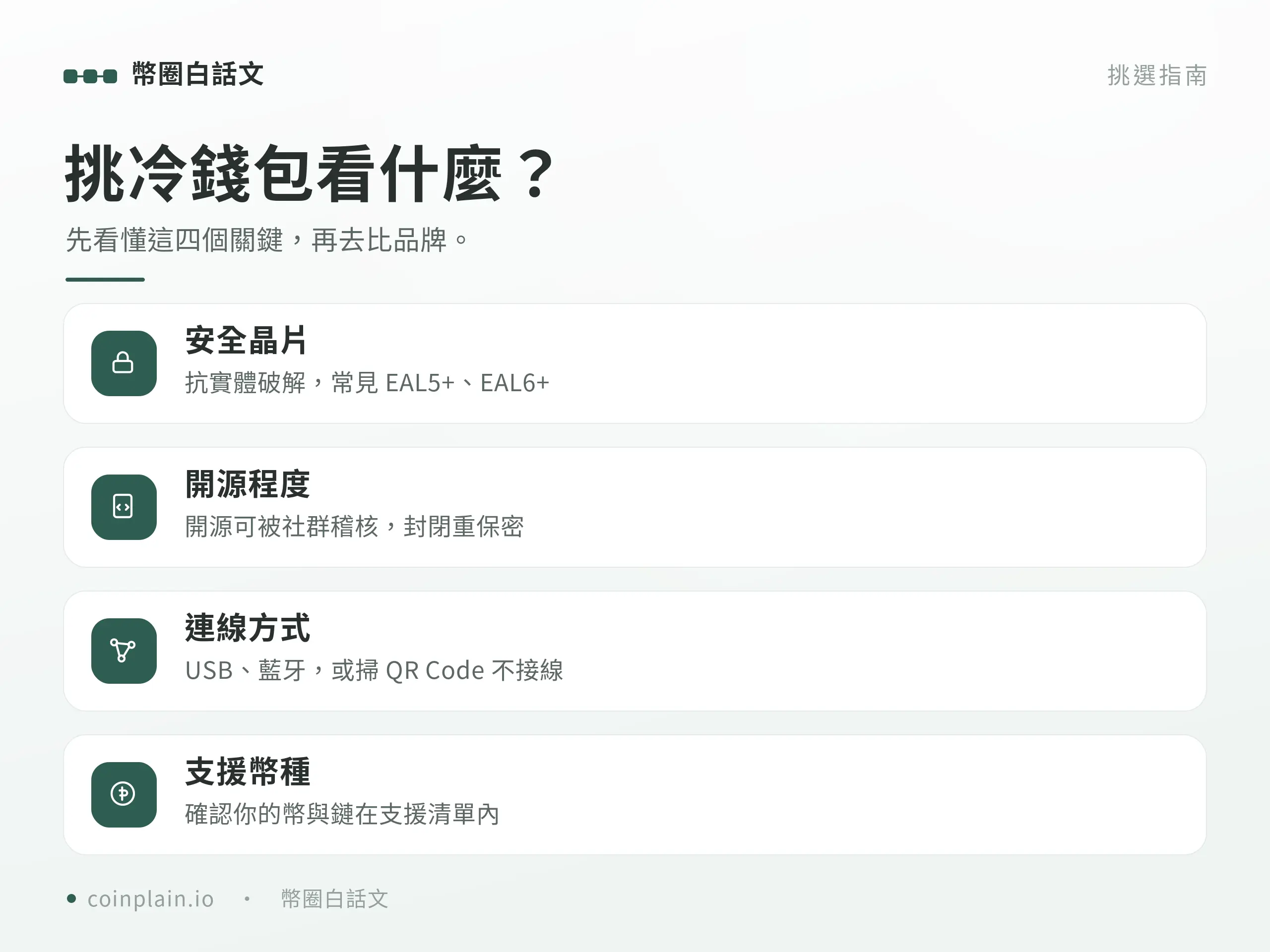 冷錢包推薦｜怎麼挑