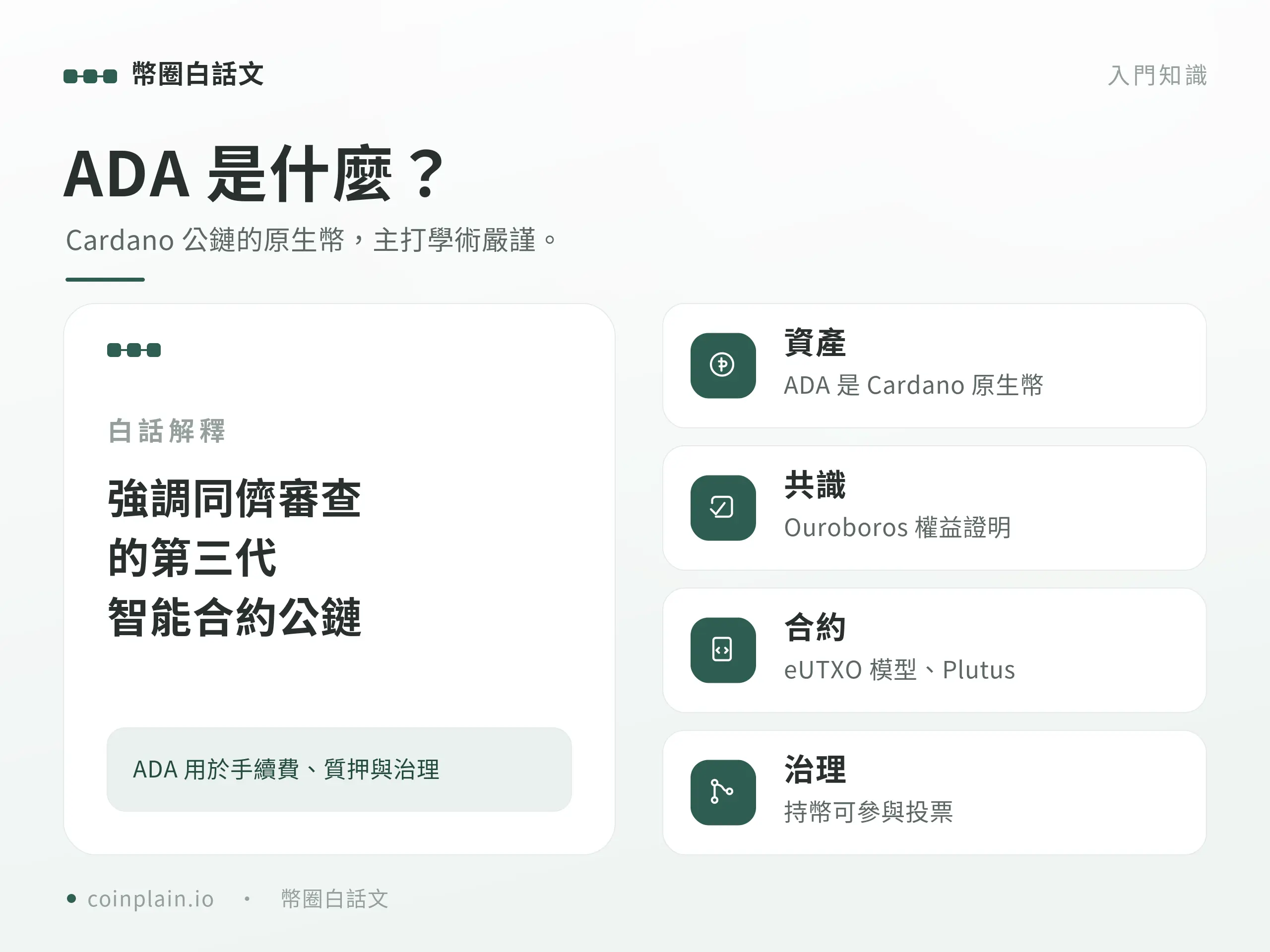 艾達幣概念說明