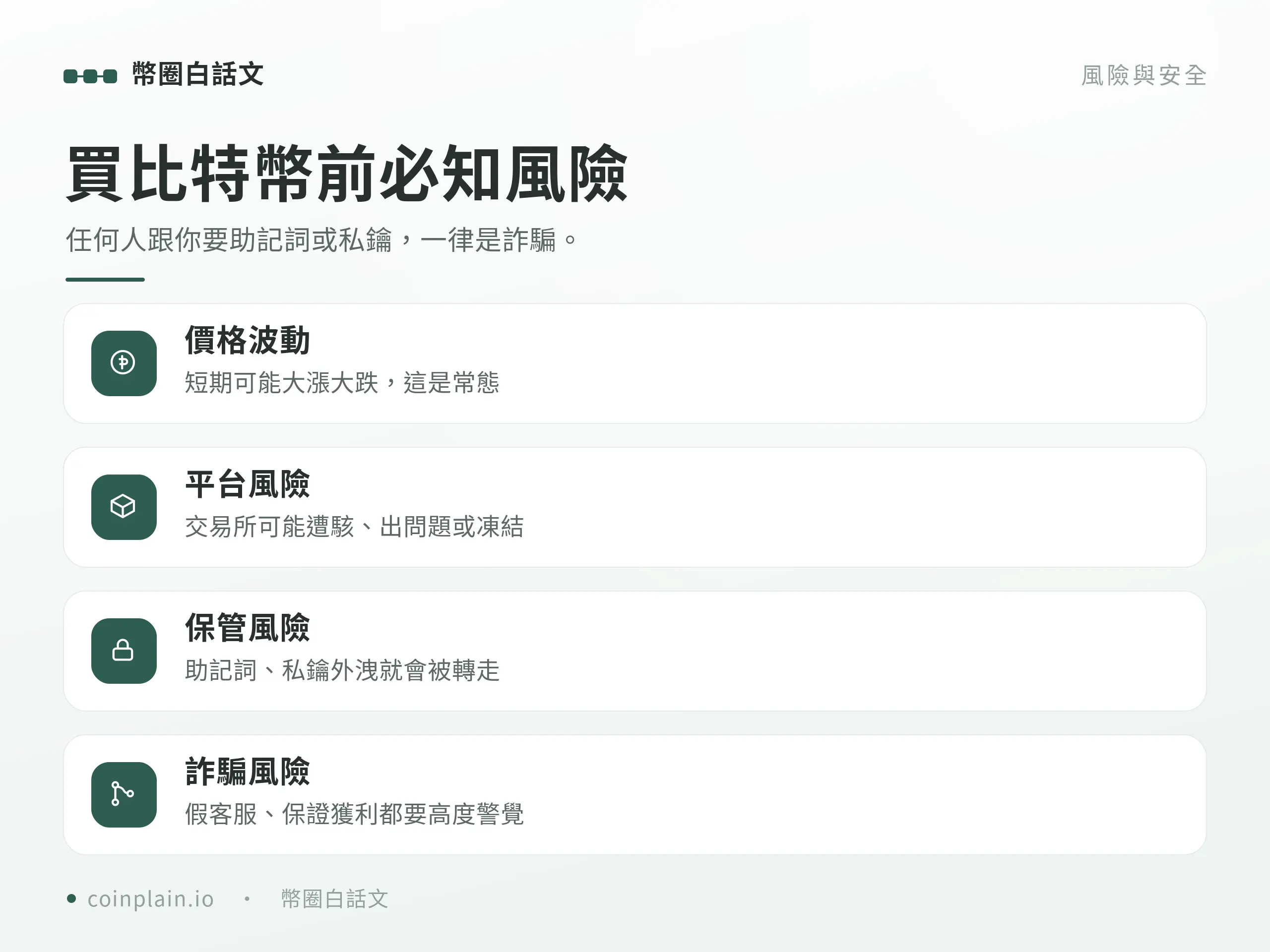 比特幣怎麼買｜風險