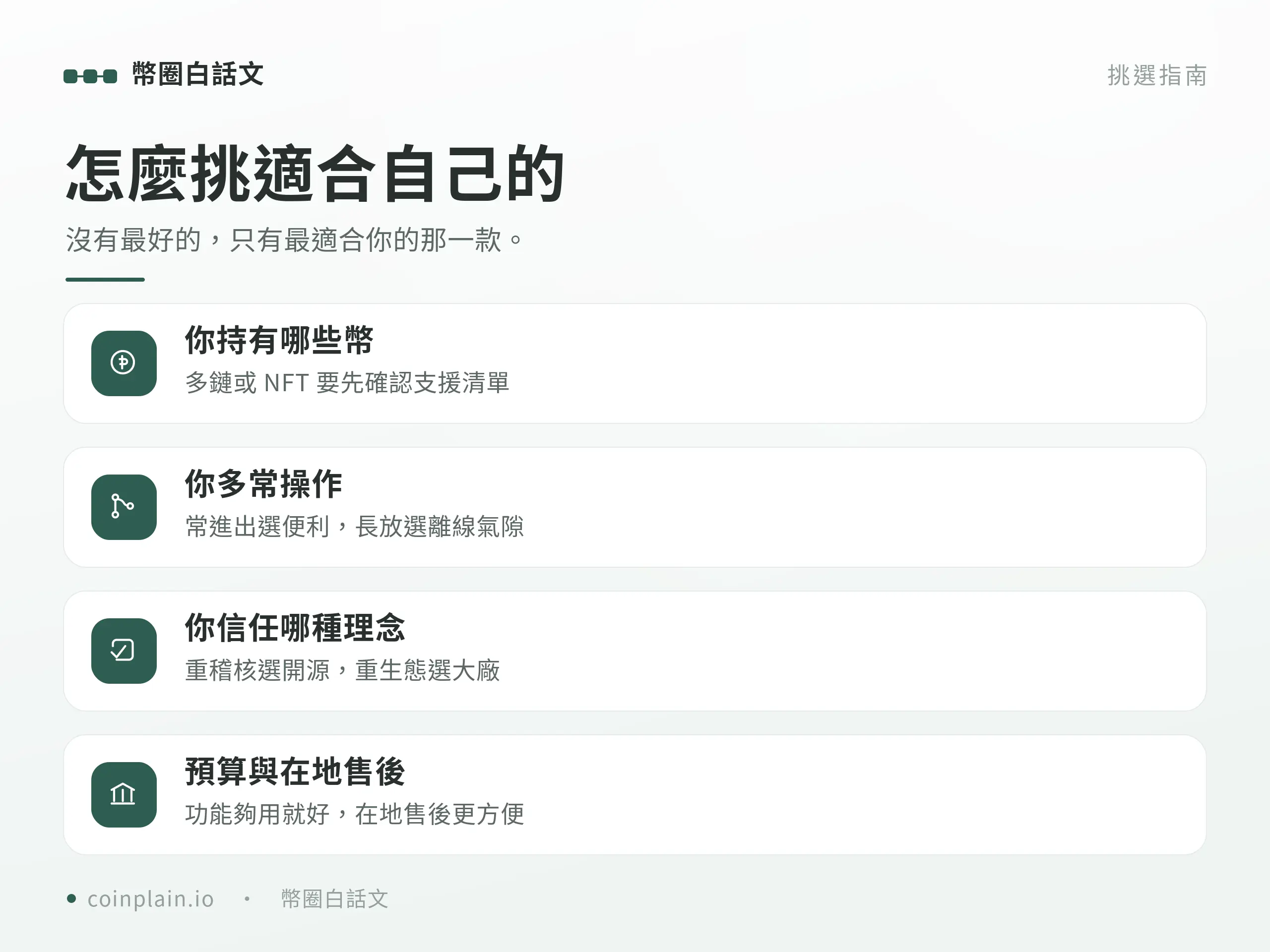 冷錢包推薦｜挑選
