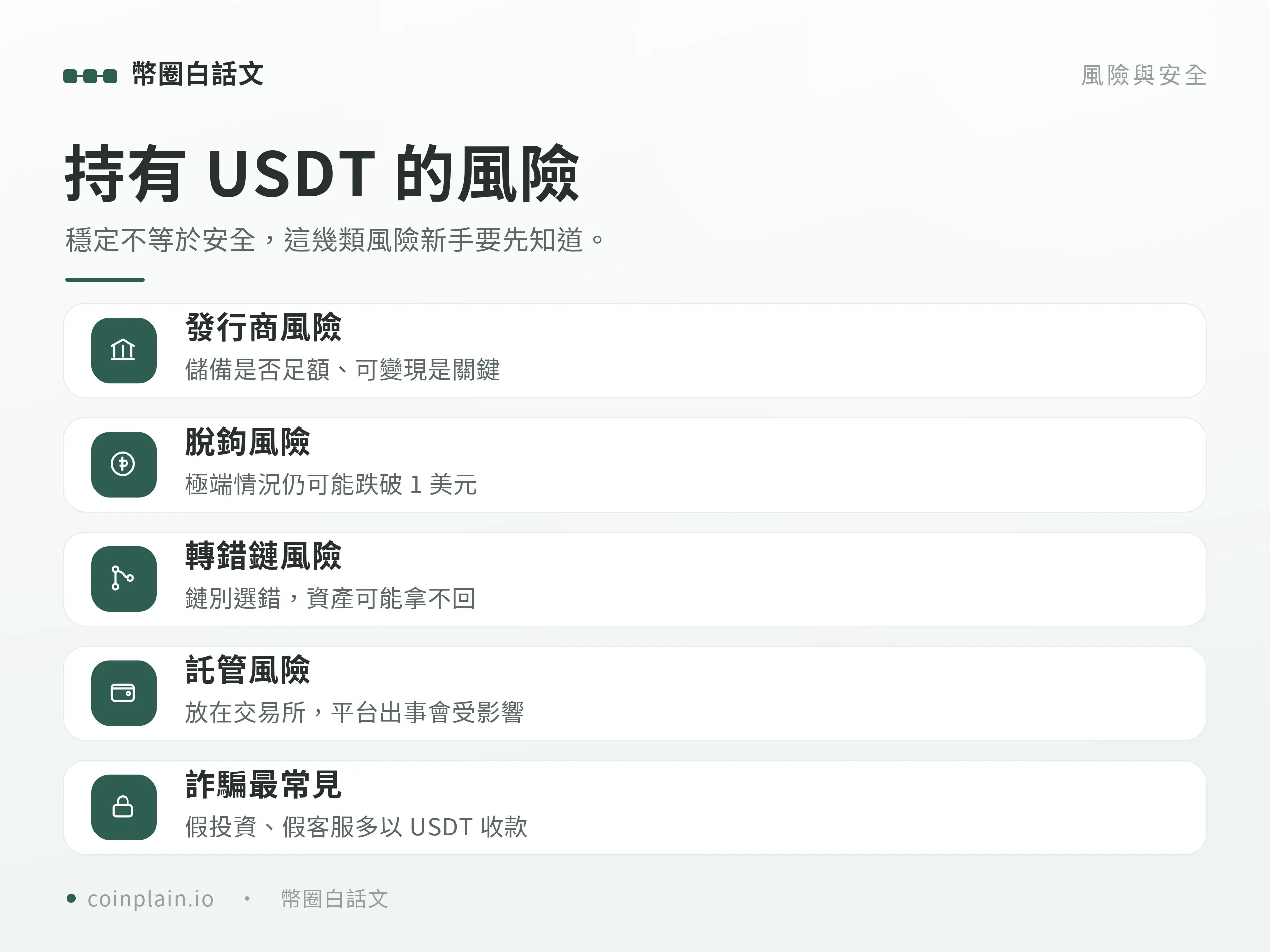 持有與使用 USDT 的風險