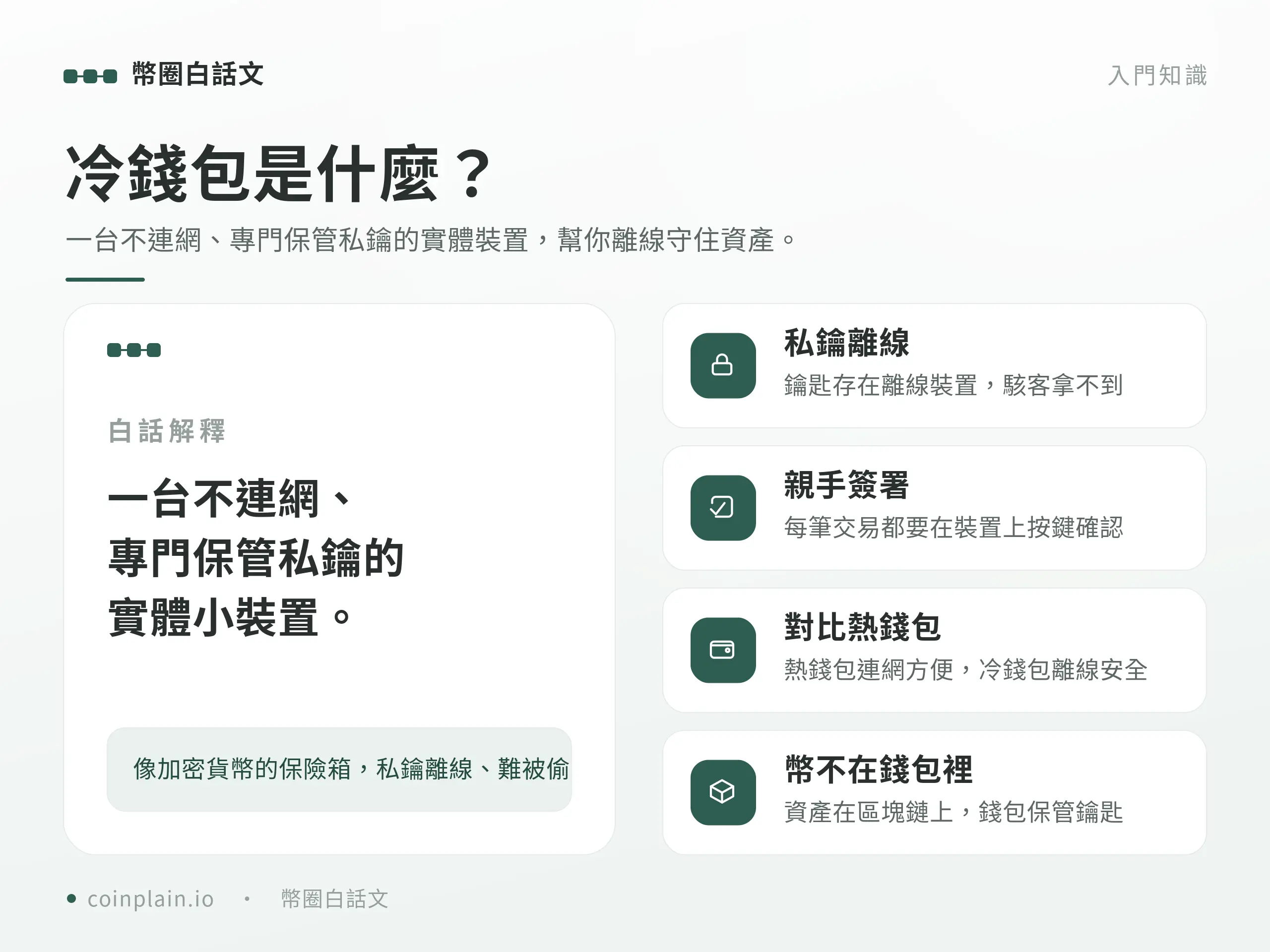 冷錢包推薦｜概念