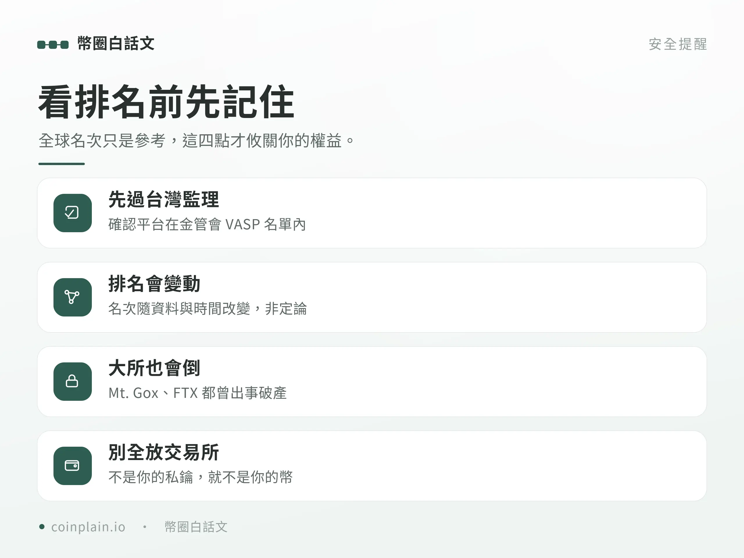 選交易所的新手避坑清單與安全提醒