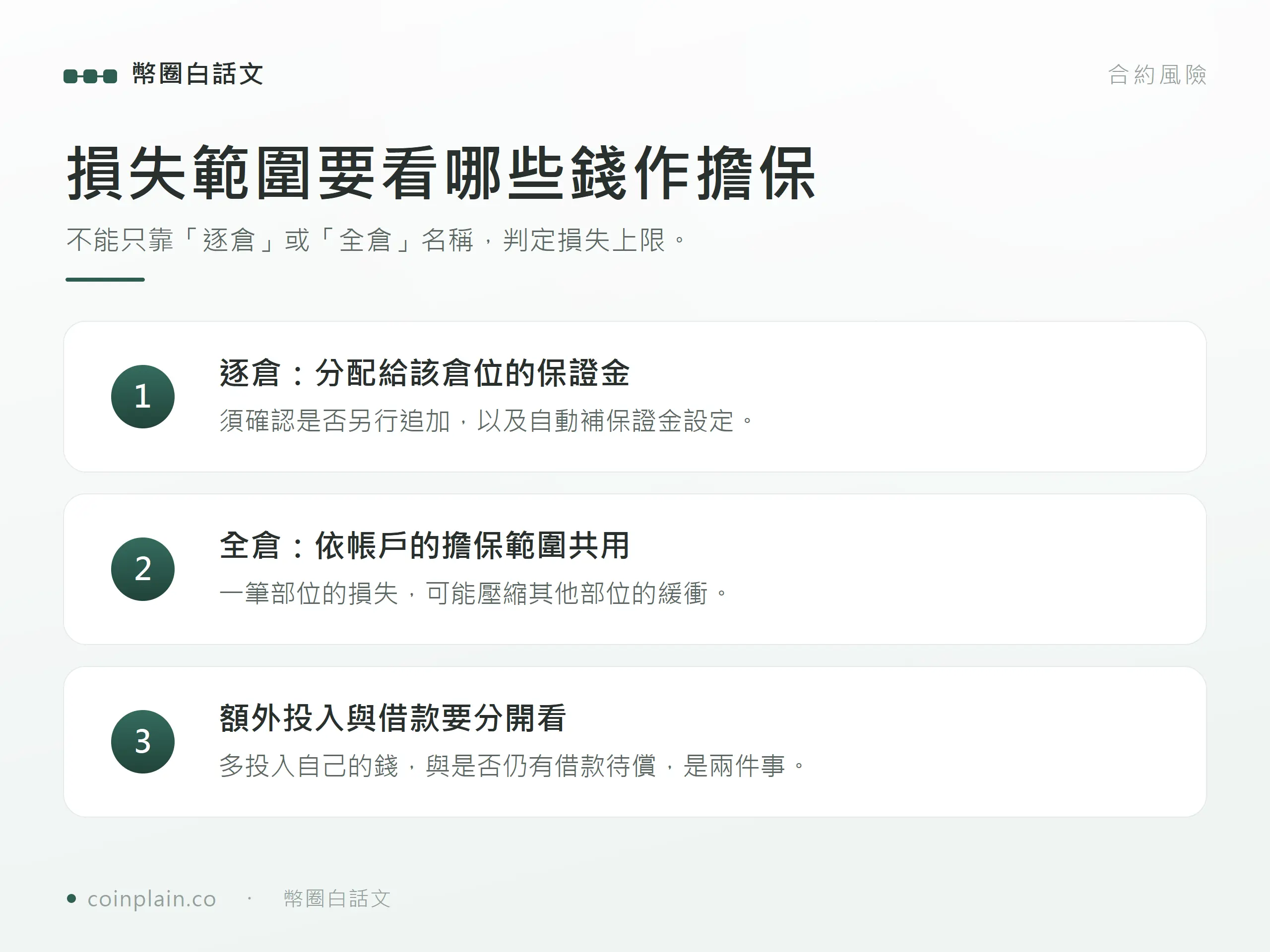 逐倉、全倉及額外投入和借款的資金風險差別
