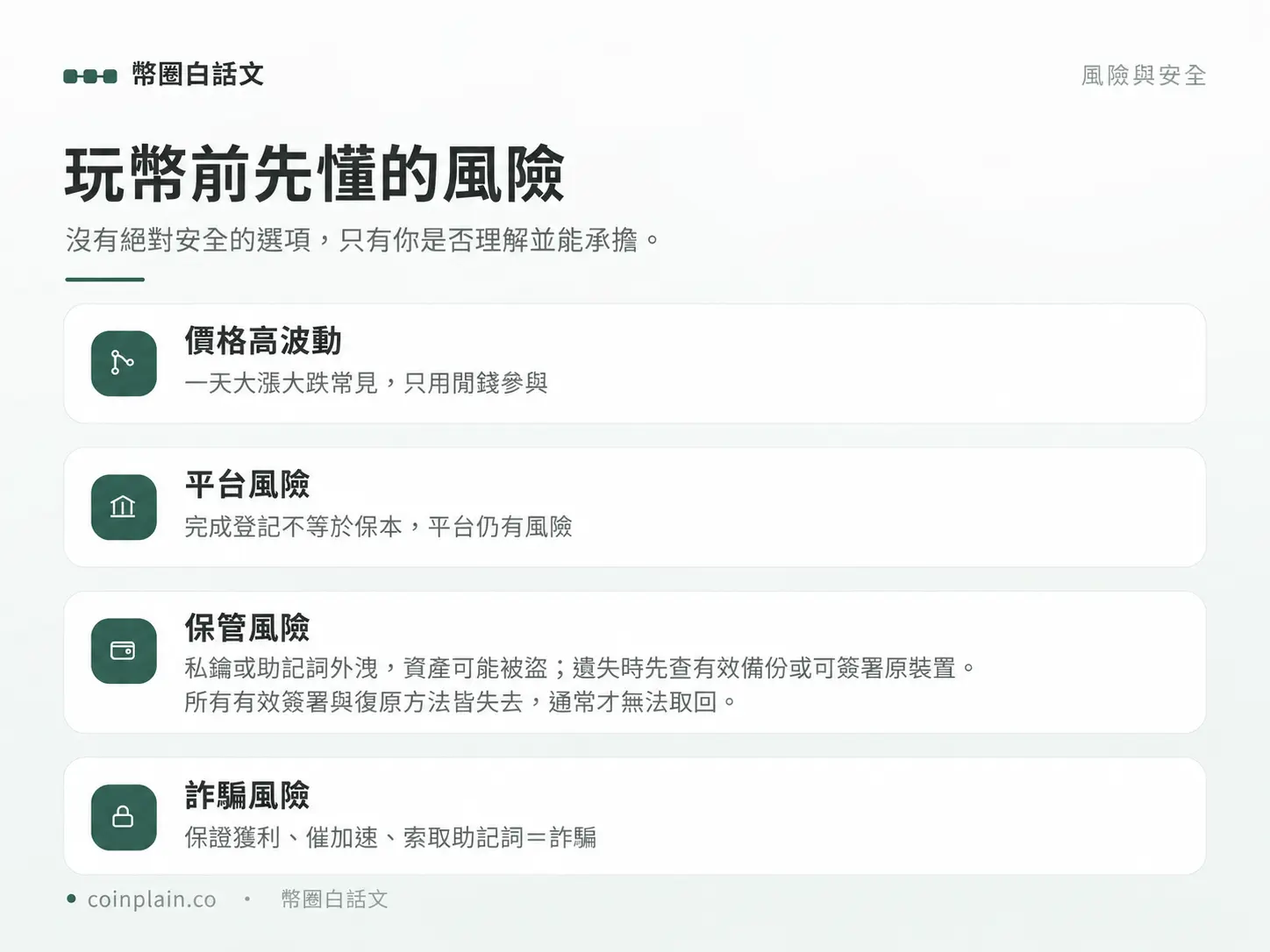 自管復原與平台風險:外洩可能被盜,遺失先查有效備份與原裝置;所有有效方法皆失去才通常無法取回