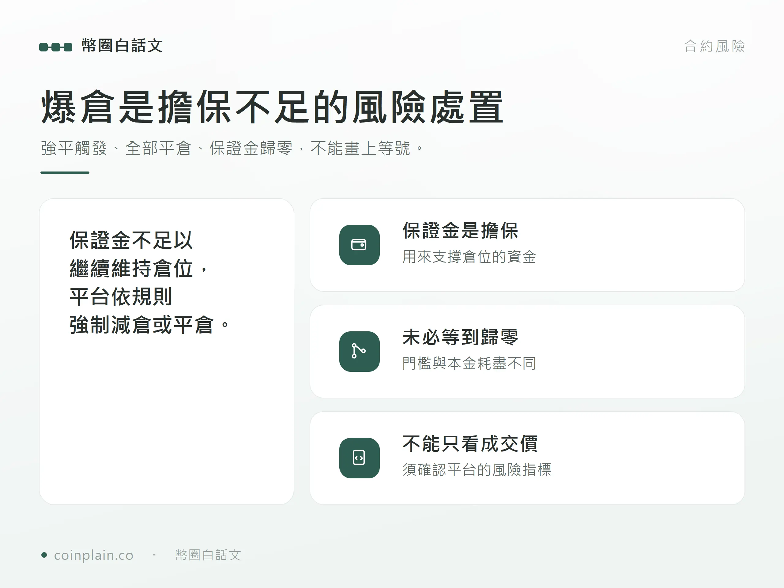 爆倉的定義與保證金不足、觸發門檻及風險指標的差別